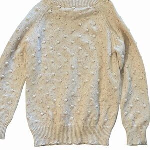 Jamie Kay Cream Textured Pom Pom Sweater